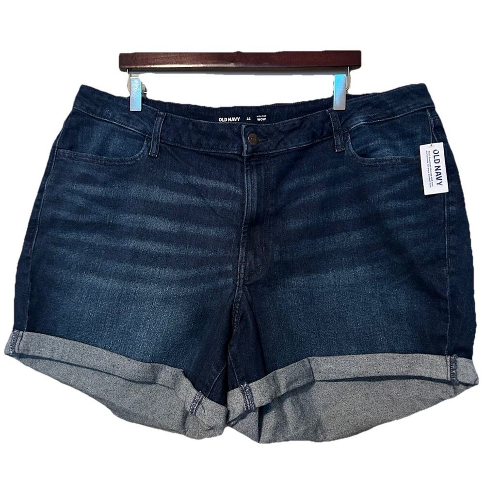 Old Navy Jean Shorts Wow High Rise Blue Women’s 22 NWT